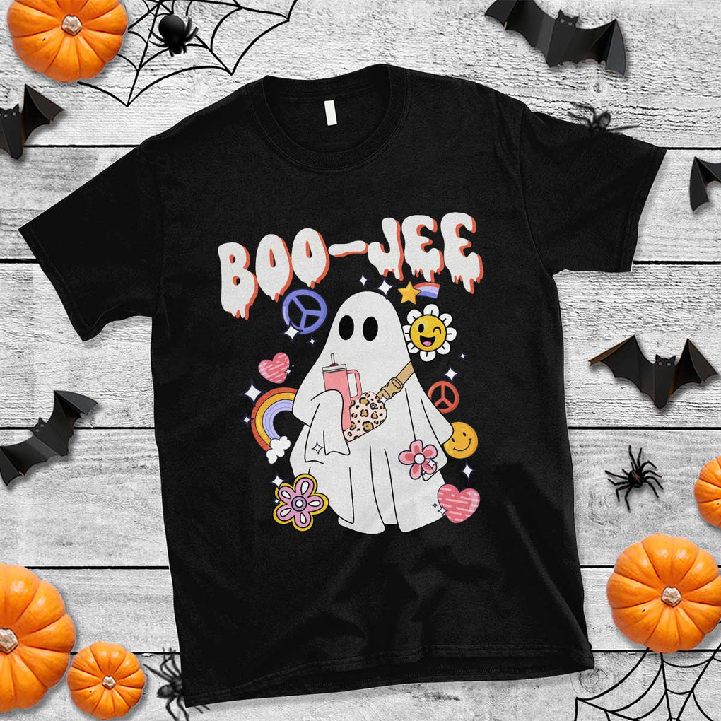Ghost Halloween Costume T Shirt Spooky Season Hippie Boujee Boo-Jee TS02 Black Print Your Wear