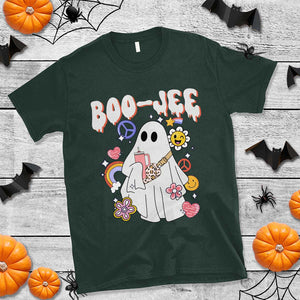 Ghost Halloween Costume T Shirt Spooky Season Hippie Boujee Boo-Jee TS02 Dark Forest Green Print Your Wear