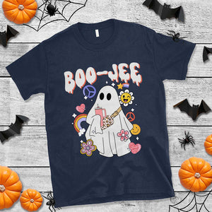 Ghost Halloween Costume T Shirt Spooky Season Hippie Boujee Boo-Jee TS02 Navy Print Your Wear