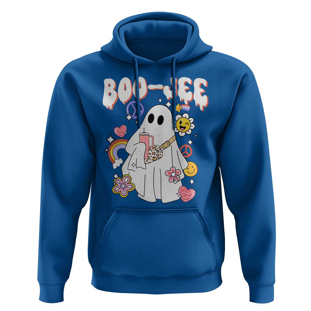 Ghost Halloween Costume Hoodie Spooky Season Hippie Boujee Boo-Jee TS02 Royal Blue Print Your Wear