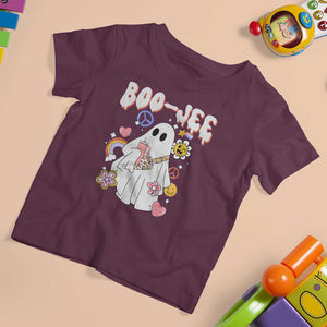 Ghost Halloween Costume T Shirt For Kid Spooky Season Hippie Boujee Boo-Jee TS02 Maroon Print Your Wear