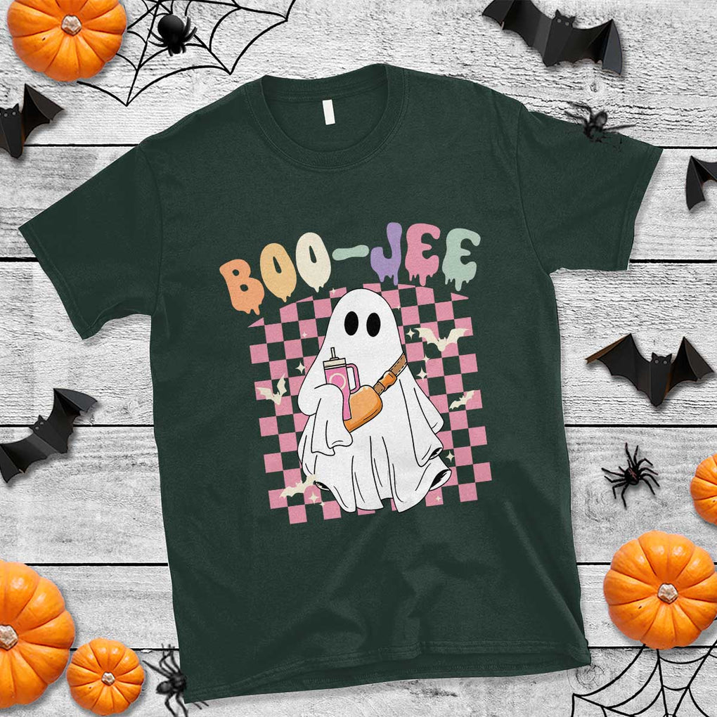 Ghost Halloween Costume T Shirt Spooky Season Cute Boujee Boo-Jee TS02 Dark Forest Green Print Your Wear