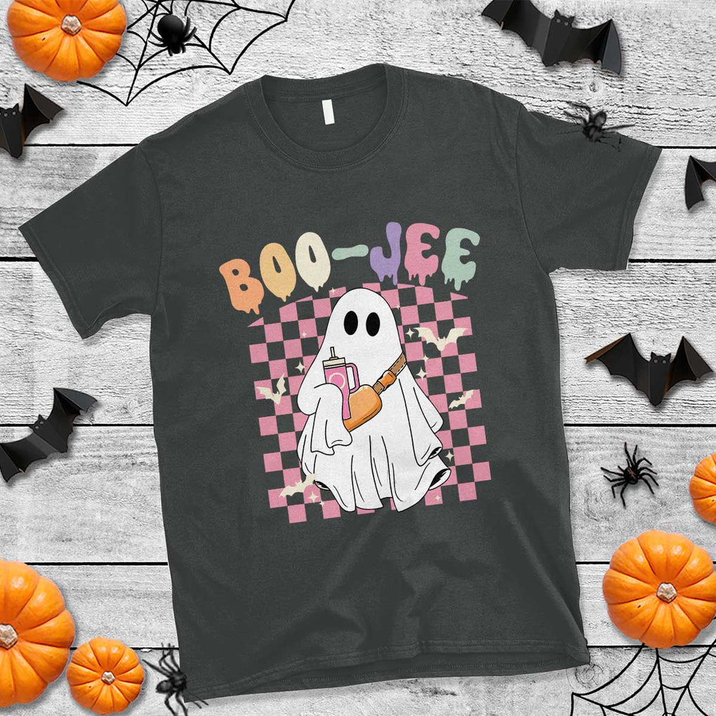 Ghost Halloween Costume T Shirt Spooky Season Cute Boujee Boo-Jee TS02 Dark Heather Print Your Wear