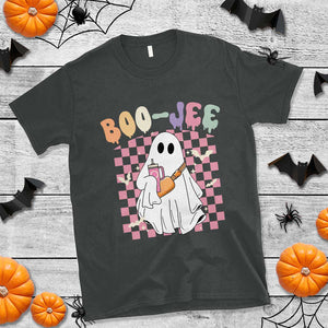 Ghost Halloween Costume T Shirt Spooky Season Cute Boujee Boo-Jee TS02 Dark Heather Print Your Wear