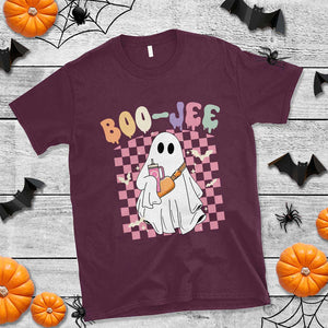 Ghost Halloween Costume T Shirt Spooky Season Cute Boujee Boo-Jee TS02 Maroon Print Your Wear