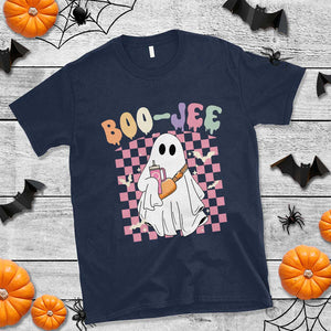 Ghost Halloween Costume T Shirt Spooky Season Cute Boujee Boo-Jee TS02 Navy Print Your Wear