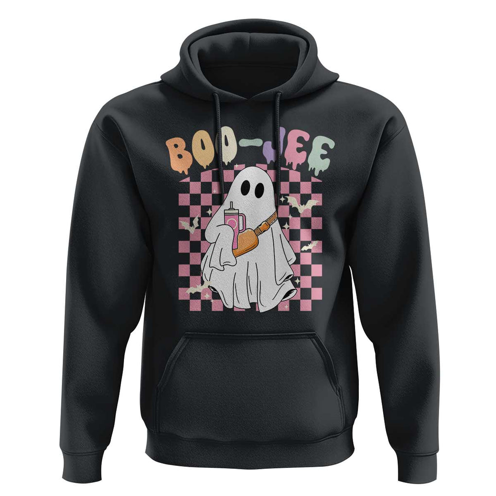 Ghost Halloween Costume Hoodie Spooky Season Cute Boujee Boo-Jee TS02 Black Print Your Wear