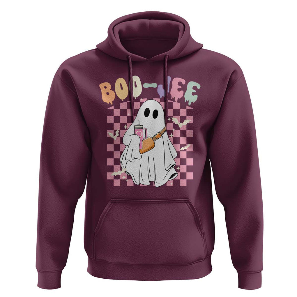 Ghost Halloween Costume Hoodie Spooky Season Cute Boujee Boo-Jee TS02 Maroon Print Your Wear