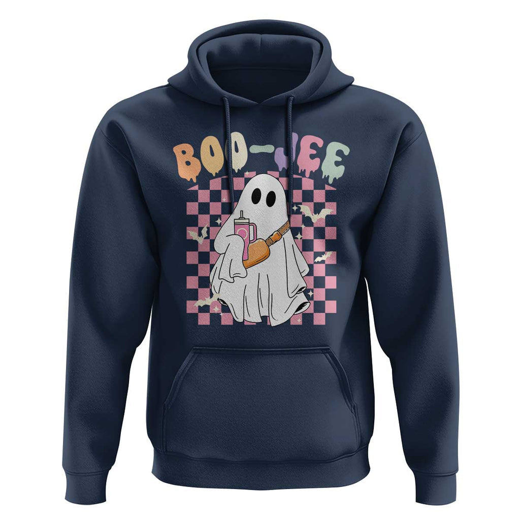 Ghost Halloween Costume Hoodie Spooky Season Cute Boujee Boo-Jee TS02 Navy Print Your Wear