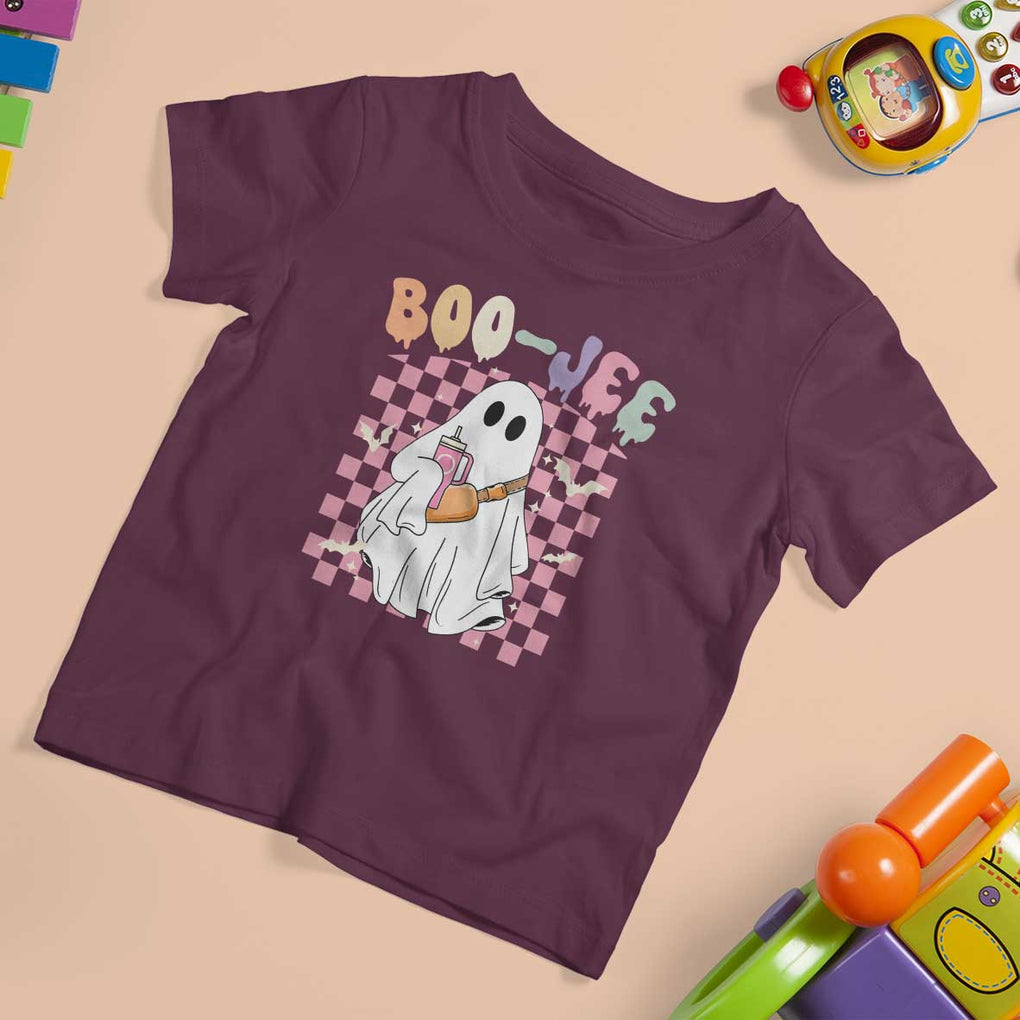 Ghost Halloween Costume T Shirt For Kid Spooky Season Cute Boujee Boo-Jee TS02 Maroon Print Your Wear