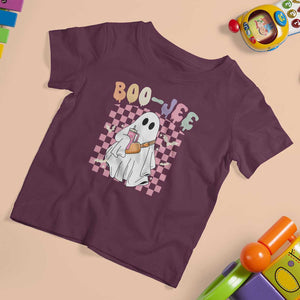 Ghost Halloween Costume T Shirt For Kid Spooky Season Cute Boujee Boo-Jee TS02 Maroon Print Your Wear