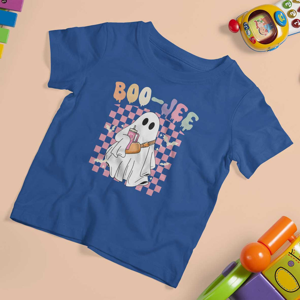 Ghost Halloween Costume T Shirt For Kid Spooky Season Cute Boujee Boo-Jee TS02 Royal Blue Print Your Wear