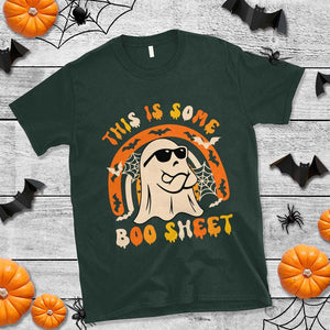 Ghost Halloween Costume T Shirt Funny This is Some Boo Sheet TS02 Dark Forest Green Print Your Wear