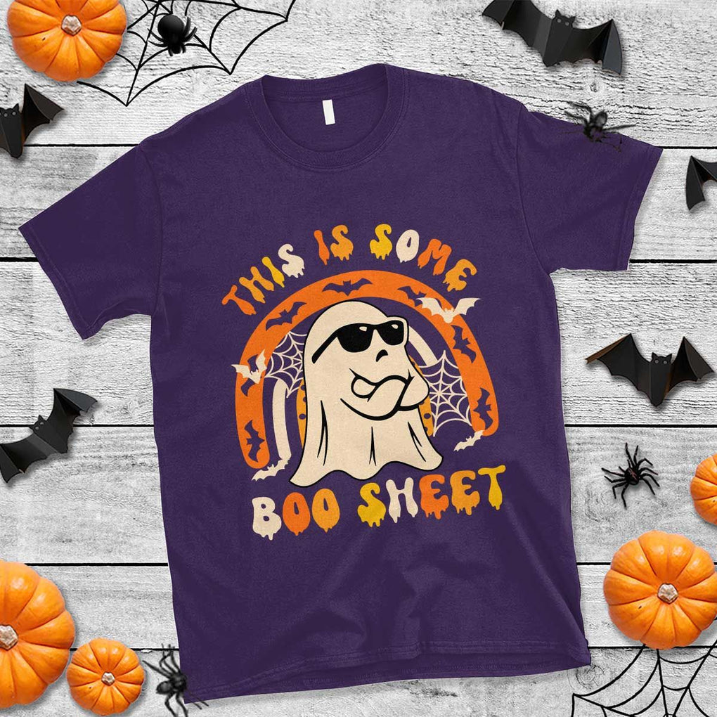 Ghost Halloween Costume T Shirt Funny This is Some Boo Sheet TS02 Purple Print Your Wear