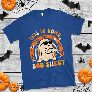 Ghost Halloween Costume T Shirt Funny This is Some Boo Sheet TS02 Royal Blue Print Your Wear
