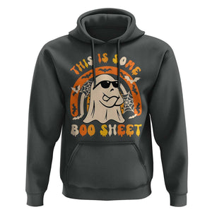 Ghost Halloween Costume Hoodie Funny This is Some Boo Sheet TS02 Dark Heather Print Your Wear