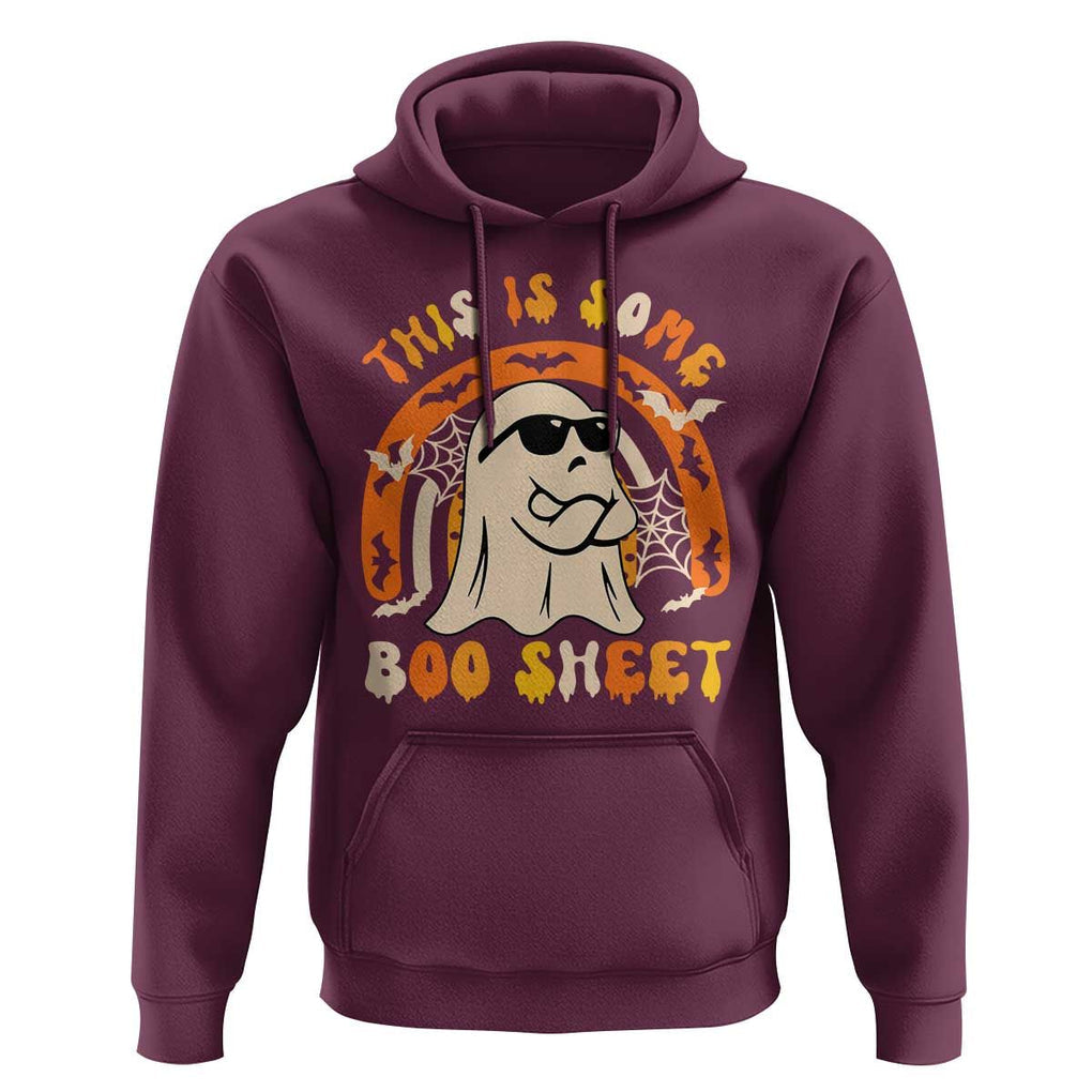 Ghost Halloween Costume Hoodie Funny This is Some Boo Sheet TS02 Maroon Print Your Wear