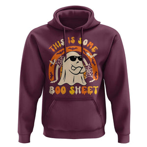 Ghost Halloween Costume Hoodie Funny This is Some Boo Sheet TS02 Maroon Print Your Wear