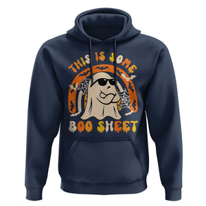 Ghost Halloween Costume Hoodie Funny This is Some Boo Sheet TS02 Navy Print Your Wear