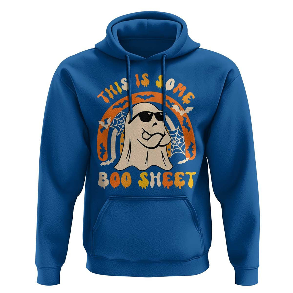 Ghost Halloween Costume Hoodie Funny This is Some Boo Sheet TS02 Royal Blue Print Your Wear
