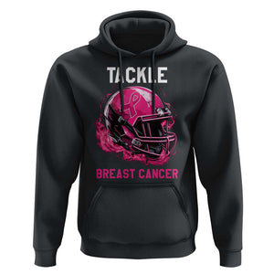 Tackle Breast Cancer Hoodie Pink Ribbon Awareness American Football Helmet TS02 Black Print Your Wear