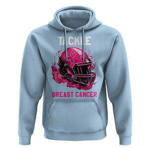 Tackle Breast Cancer Hoodie Pink Ribbon Awareness American Football Helmet TS02 Light Blue Print Your Wear