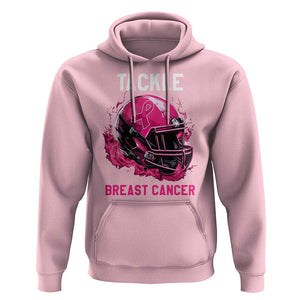 Tackle Breast Cancer Hoodie Pink Ribbon Awareness American Football Helmet TS02 Light Pink Print Your Wear