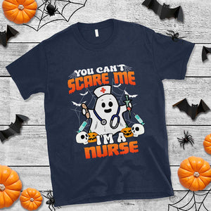 Halloween Nurse T Shirt You Can't Scare Me I'm A Nurse RN Boo Sheet Ghost TS02 Navy Print Your Wear