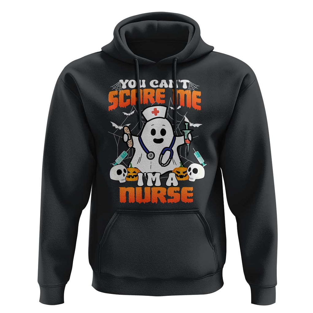 Halloween Nurse Hoodie You Can't Scare Me I'm A Nurse RN Boo Sheet Ghost TS02 Black Print Your Wear
