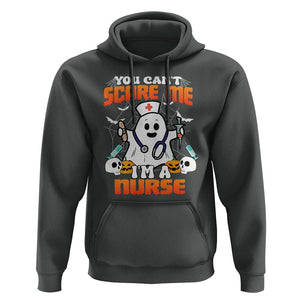 Halloween Nurse Hoodie You Can't Scare Me I'm A Nurse RN Boo Sheet Ghost TS02 Dark Heather Print Your Wear
