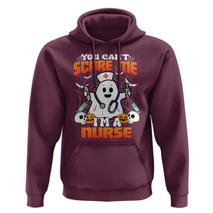 Halloween Nurse Hoodie You Can't Scare Me I'm A Nurse RN Boo Sheet Ghost TS02 Maroon Print Your Wear