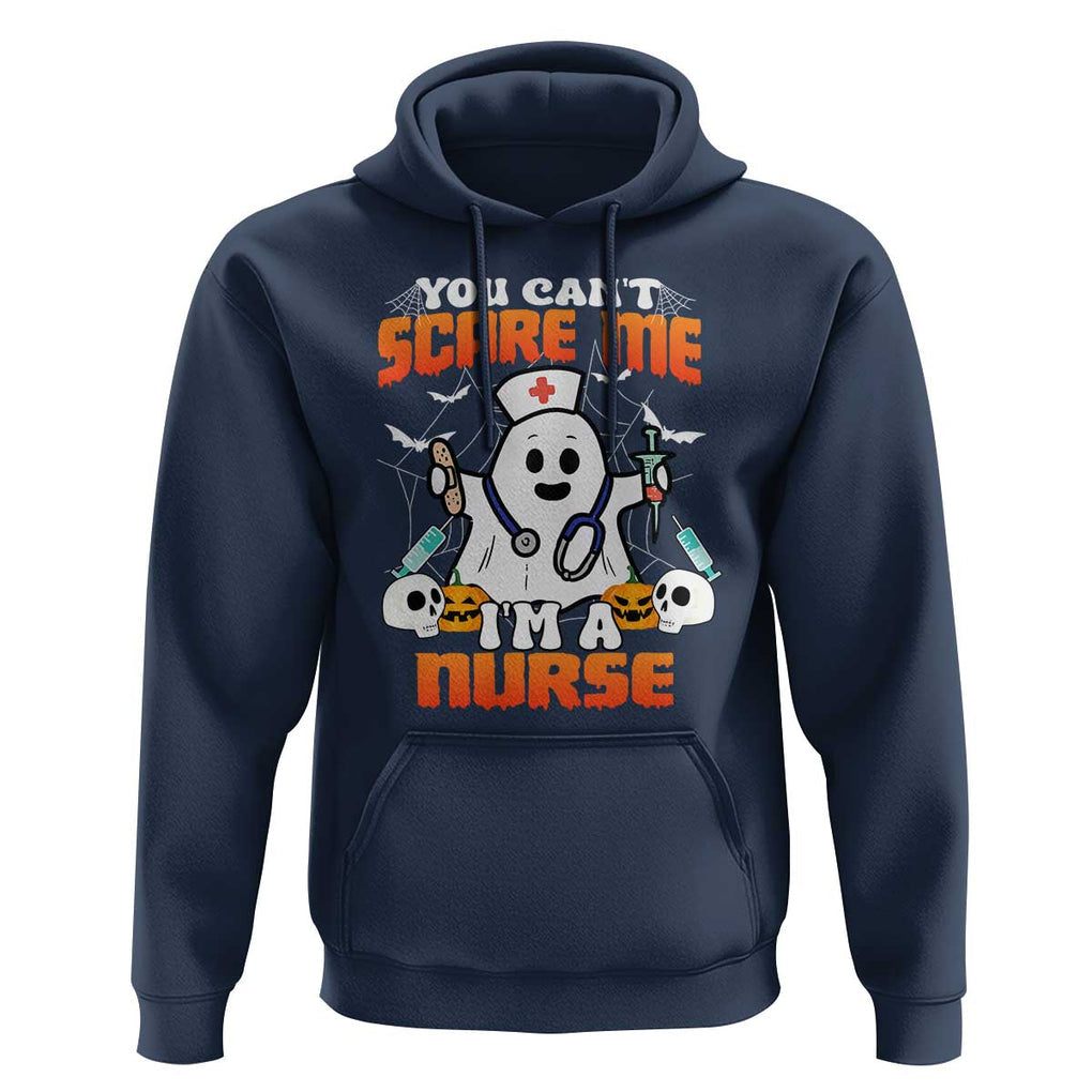 Halloween Nurse Hoodie You Can't Scare Me I'm A Nurse RN Boo Sheet Ghost TS02 Navy Print Your Wear