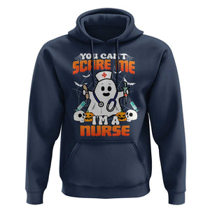 Halloween Nurse Hoodie You Can't Scare Me I'm A Nurse RN Boo Sheet Ghost TS02 Navy Print Your Wear