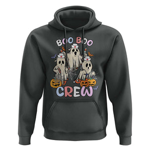 Halloween Nurse Hoodie Boo Boo Crew Ghost Halloween Costume Funny Nursing TS02 Dark Heather Print Your Wear