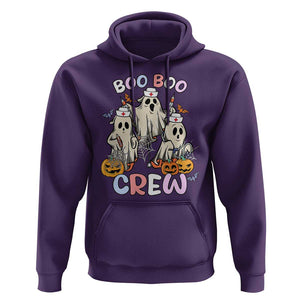 Halloween Nurse Hoodie Boo Boo Crew Ghost Halloween Costume Funny Nursing TS02 Purple Print Your Wear