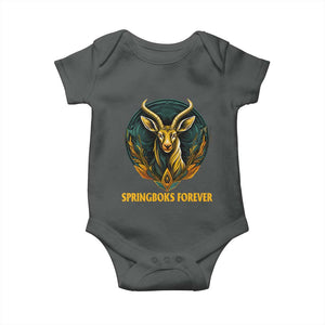 South Africa Rugby Springboks Baby Onesie Forever Stronger Together Go Bokke TS02 Dark Heather Print Your Wear
