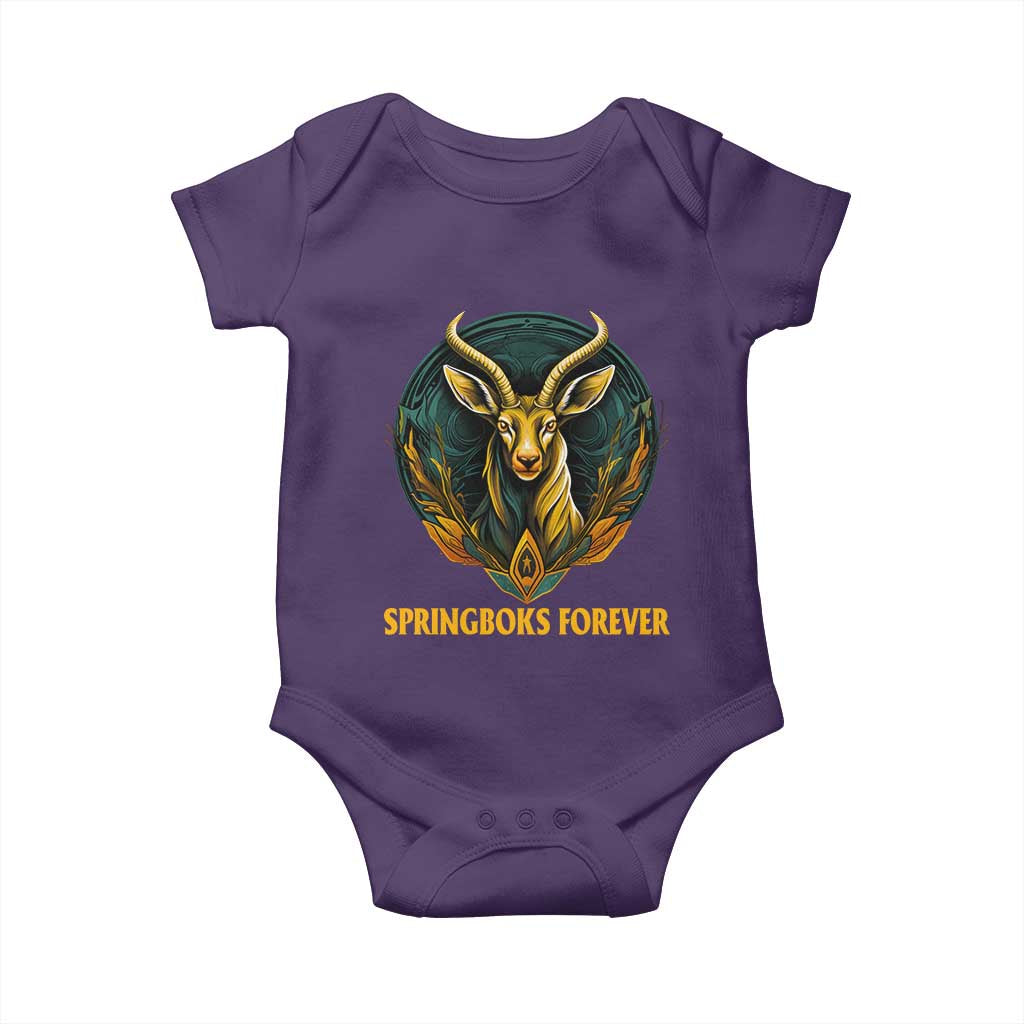 South Africa Rugby Springboks Baby Onesie Forever Stronger Together Go Bokke TS02 Purple Print Your Wear