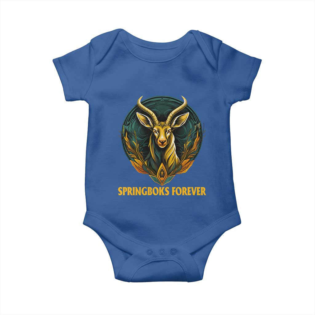 South Africa Rugby Springboks Baby Onesie Forever Stronger Together Go Bokke TS02 Royal Blue Print Your Wear