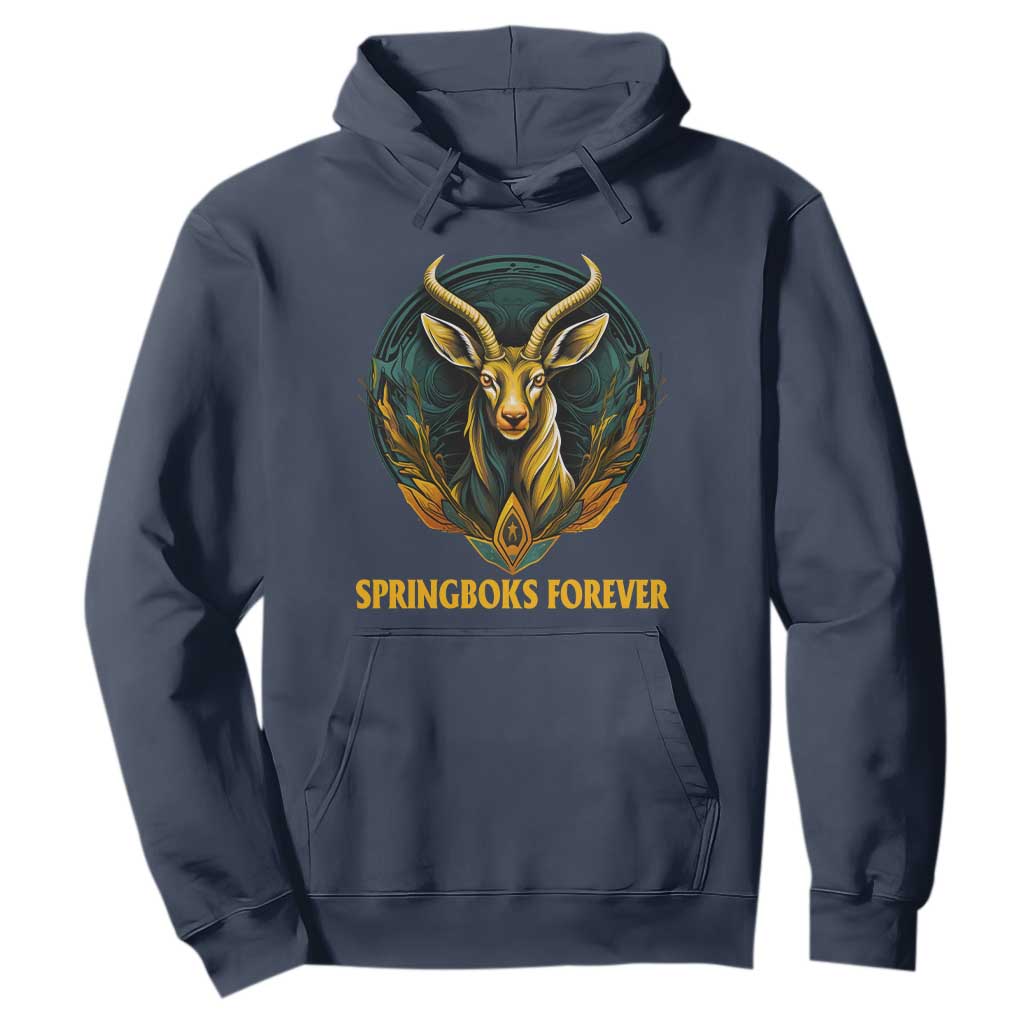 South Africa Rugby Hoodie Springboks Forever Stronger Together Go Bokke TS02 Navy Printyourwear