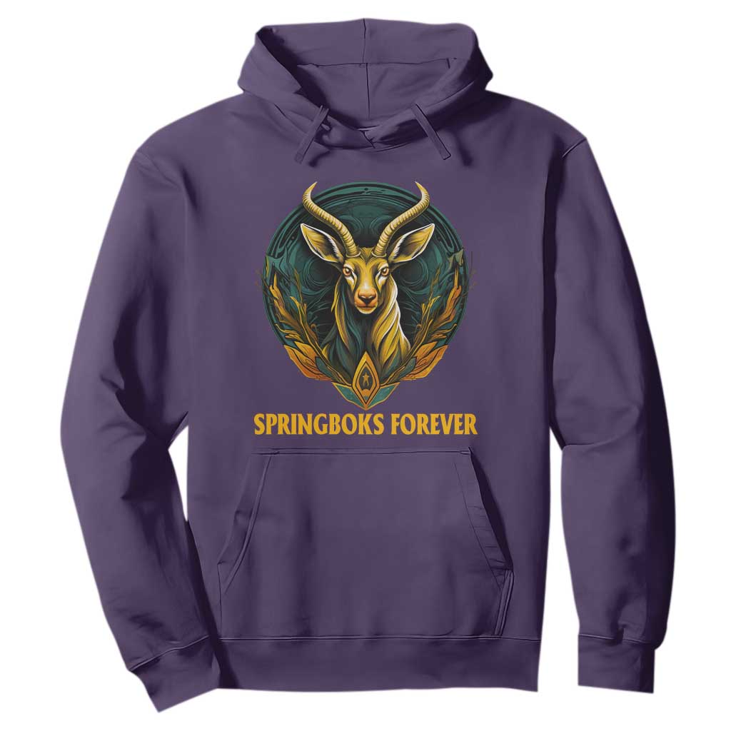 South Africa Rugby Hoodie Springboks Forever Stronger Together Go Bokke TS02 Purple Printyourwear