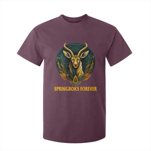 South Africa Rugby Springboks T Shirt For Kid Forever Stronger Together Go Bokke TS02 Maroon Print Your Wear