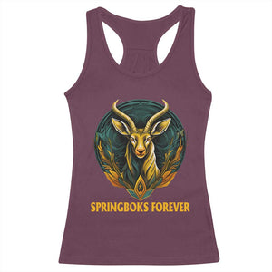 South Africa Rugby Springboks Racerback Tank Top Forever Stronger Together Go Bokke TS02 Maroon Print Your Wear