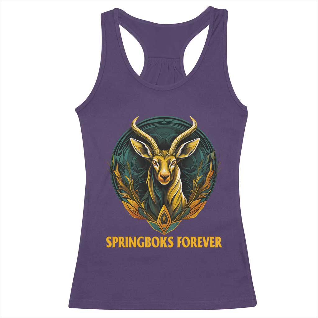 South Africa Rugby Springboks Racerback Tank Top Forever Stronger Together Go Bokke TS02 Purple Print Your Wear