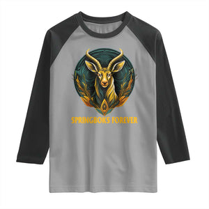 South Africa Rugby Springboks Raglan Shirt Forever Stronger Together Go Bokke TS02 Sport Gray Black Print Your Wear