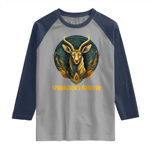 South Africa Rugby Springboks Raglan Shirt Forever Stronger Together Go Bokke TS02 Sport Gray Navy Print Your Wear
