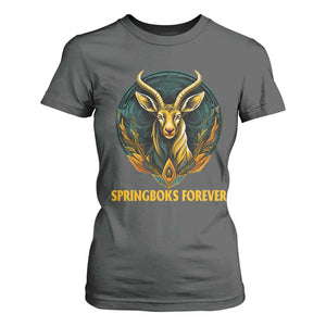 South Africa Rugby Springboks T Shirt For Women Forever Stronger Together Go Bokke TS02 Dark Heather Print Your Wear