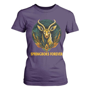 South Africa Rugby Springboks T Shirt For Women Forever Stronger Together Go Bokke TS02 Purple Print Your Wear