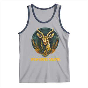 South Africa Rugby Springboks Tank Top Forever Stronger Together Go Bokke TS02 Athletic Heather Navy Print Your Wear