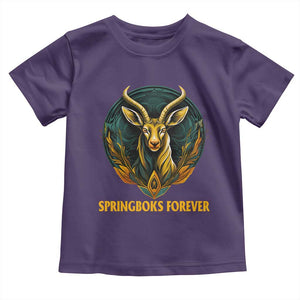 South Africa Rugby Springboks Toddler T Shirt Forever Stronger Together Go Bokke TS02 Purple Print Your Wear