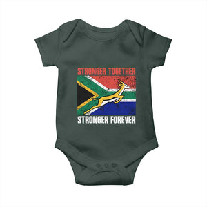 South Africa Rugby Springboks Baby Onesie Stronger Together Stronger Forever Go Bokke TS02 Print Your Wear